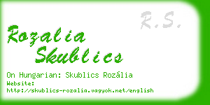 rozalia skublics business card